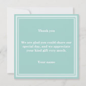 ミントグリーンストライプ サンキューカード (裏面)