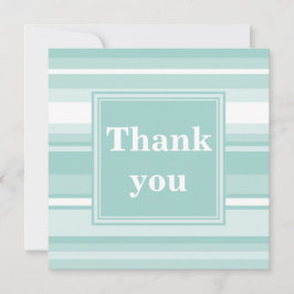ミントグリーンストライプ サンキューカード