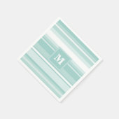 ミントグリーンストライプ スタンダードカクテルナプキン (角)