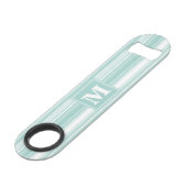 ミントグリーンストライプ スピード栓抜き (正面アングル)