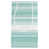 ミントグリーンストライプ スモールペーパーバッグ (正面)