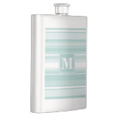 ミントグリーンストライプ フラスク (右)