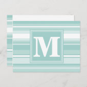 ミントグリーンストライプ ポストカード (正面/裏面)