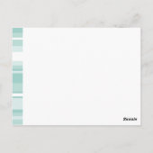 ミントグリーンストライプ ポストカード (裏面)