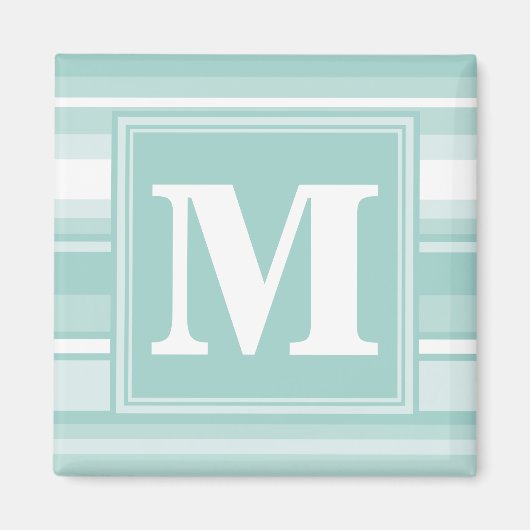 ミントグリーンストライプ マグネット (正面)