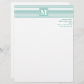 ミントグリーンストライプ レターヘッド (正面/裏面)