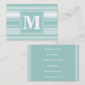 ミントグリーンストライプ 名刺 (正面/裏面)