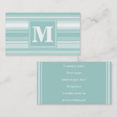 ミントグリーンストライプ 名刺 (正面/裏面)