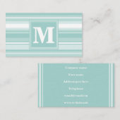 ミントグリーンストライプ 名刺 (正面/裏面)