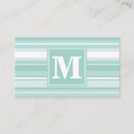 ミントグリーンストライプ 名刺