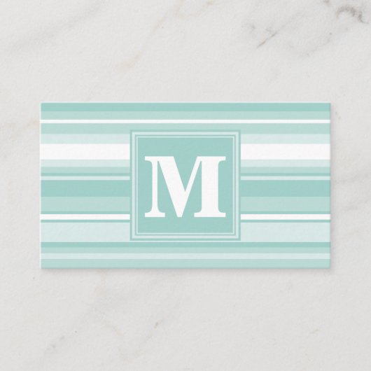 ミントグリーンストライプ 名刺 (正面)