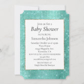ミントグリーンスパークル 招待状 (正面)