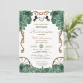 ミントグリーンセージバラシャーロウェスタンキンセアニェラ 招待状 (スタンド正面)