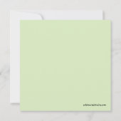 ミントグリーンゼブラニュートラルベビーシャワー招待状 招待状 (裏面)