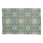 ミントグリーンターコイズお尻ボヘミアンバリアートモチーフ 枕カバー (正面左)