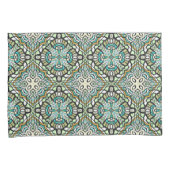 ミントグリーンターコイズお尻ボヘミアンバリアートモチーフ 枕カバー (正面右)