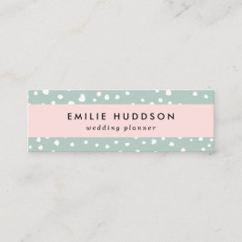 ミントグリーンダルマチアスポット、ダルマチアドット点々のある、 スキニー名刺