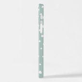 ミントグリーンダルマチアスポット、ダルマチアドット点々のある、 iPhoneケース (左側面)