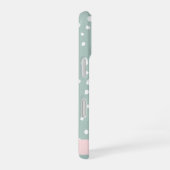ミントグリーンダルメシアン ドット 斑点 お名前 iPhone 16ケース (右側面)