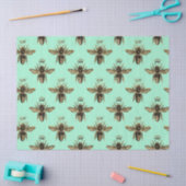 ミントグリーンデカップブラウンクイーンビーズオンミントグリーンデコページ 薄葉紙 (クラフト)