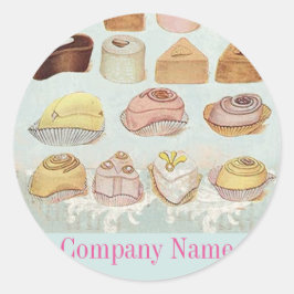 ミントグリーンデザートクッショコキャンディチョコレート ラウンドシール