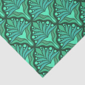 ミントグリーントーンアールヌーボー幾何学模様 薄葉紙 (詳細)