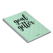 ミントグリーンドット |ゴール取得 ノートブック (右側)