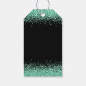 ミントグリーンドレスフェイクグリッターキンセアニェラ ギフトタグ (裏面)