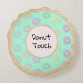 ミントグリーンドーナツTouch丸枕  ラウンドクッション (裏面)