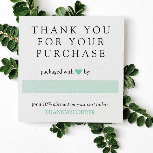 ミントグリーンハートご注文ソーシャルメディアありがとうございます