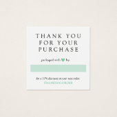 ミントグリーンハートご注文ソーシャルメディアありがとうございます (正面)