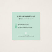 ミントグリーンハートご注文ソーシャルメディアありがとうございます (裏面)