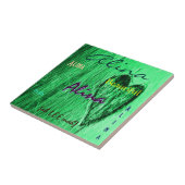 ミントグリーンハートでアリーナの名前とアイルランド語の意味 タイル (側面)