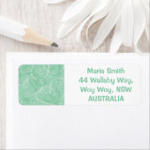 ミントグリーンハートパターン ラベル (インサイチュ)