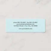 ミントグリーンバタフライロゴ スキニー名刺 (裏面)