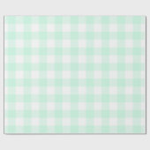 ミントグリーンバッファローチェックパターン ラッピングペーパー (フラット)