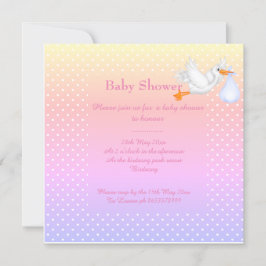 ミントグリーンバビシャワーストル独身のクの招待 招待状