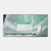 ミントグリーンバラ勇気付けられるデスクマット デスクマット (キーボード&マウス)