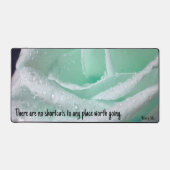 ミントグリーンバラ勇気付けられるデスクマット デスクマット (正面)