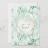 ミントグリーンバラ結婚ズリハーサルディナー 招待状 (裏面)