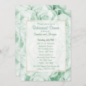 ミントグリーンバラ結婚ズリハーサルディナー 招待状 (正面/裏面)