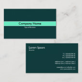 ミントグリーンバンド – ダークグリーン 名刺 (正面/裏面)