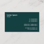 ミントグリーンバンド – ダークグリーン 名刺 (裏面)