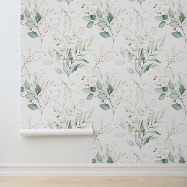 ミントグリーンパステルフローラグリーナリーパターン 壁紙 (アプリケーション)