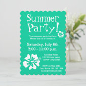 ミントグリーンパーティの招待状とフローラデザイン 招待状 (スタンド正面)