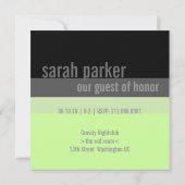 ミントグリーンパーティの招待状40歳 招待状 (裏面)