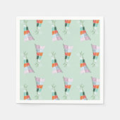 ミントグリーンパーティーハット誕生日 スタンダードカクテルナプキン (正面)