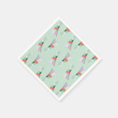 ミントグリーンパーティーハット誕生日 スタンダードカクテルナプキン (角)