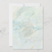 ミントグリーンパープルフローラバタフライ80誕生日 招待状 (裏面)