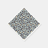 ミントグリーンヒョウ柄 スタンダードカクテルナプキン (角)